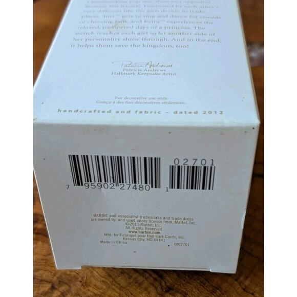 Barbie 2012 Princess Pop Star Hallmark Keepsake Christmas Ornament Cake Topper - Picture 8 of 11